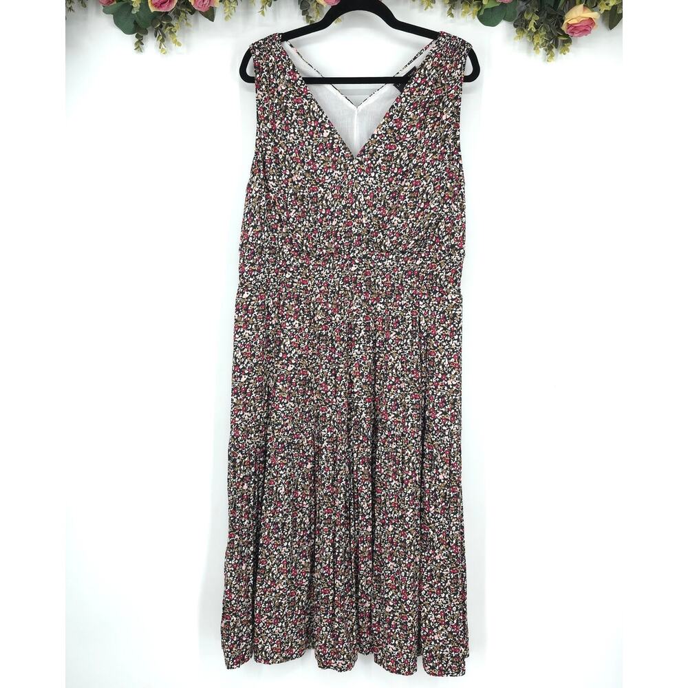 Lane Bryant Sleeveless Floral Print Midi Dress Size 18